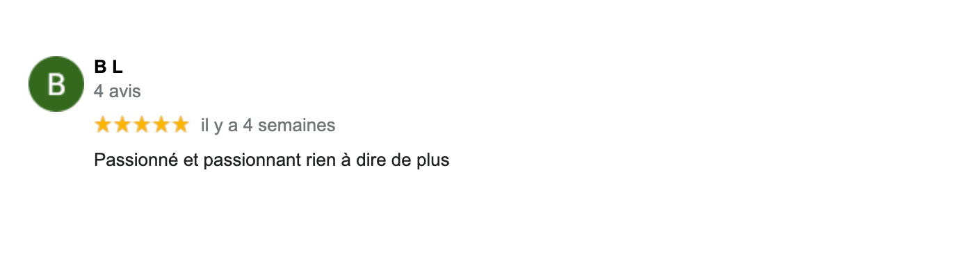 Formation Préparation Mentale Avis client Google BL Coach PNP